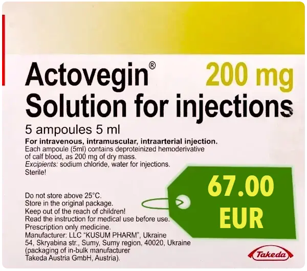 Actovegin 200 mg. 5 Ampullen