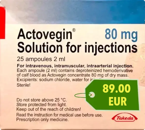 Actovegin 80 mg. 25 Ampullen